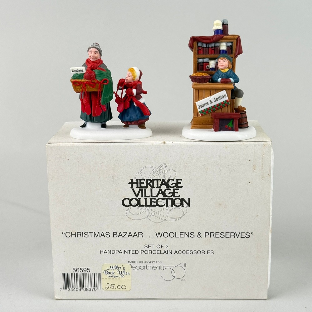 Dept 56 Heritage Village Christmas Bazaar Woolens & Preserves #56595 NOS